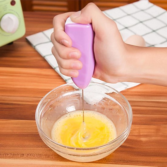 Elektrische Handmixer - Draadloze Mixer Drankjes - Drankjes Mixen - Lichtgewicht Ontwerp - 20 cm - Roze — afbeelding 3