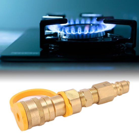 Vt products - Propaan Quick Release Fitting Adapter - Compacte Gas Quick Connect Adapter - Duurzaam en Betrouwbaar - 3/8in Messing Mannelijke - Perfec van Merkloos — afbeelding 4