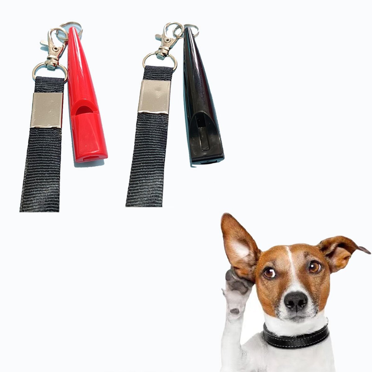 Dailygoods- Hondenfluit - 2 Stuks - Plastic - Lanyard - Trainingstool - Efficiënte Training - Hondentraining