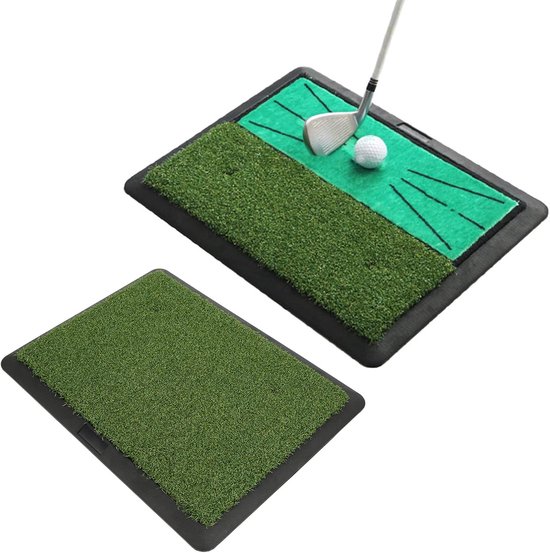 Golf Oefenmat - Golfmat - Techniek Verbeteren - Antislip Onderkant - 444x34cm - Groen — afbeelding 3