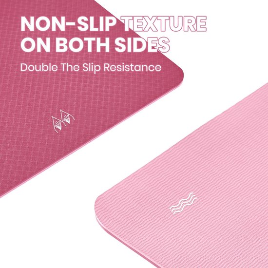 Dailygoods- Yogamat Extra Dik 10 mm - Antislip Fitnessmat - TPE Yogamat - Oefenmatje Pilates - 183x61 cm - Huidvriendelijk en Duurzaam - Oefenmat van Dailygoods — afbeelding 4