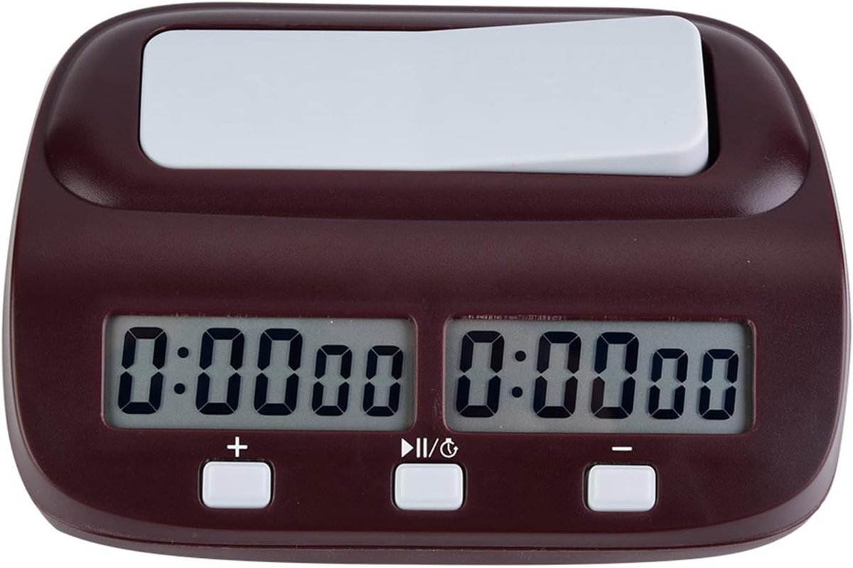 Digitale Schaaktimer - Schaakklok Elektronisch - Strategisch Spel - 10 Uur Timing - 16x11x7 cm - Zwart