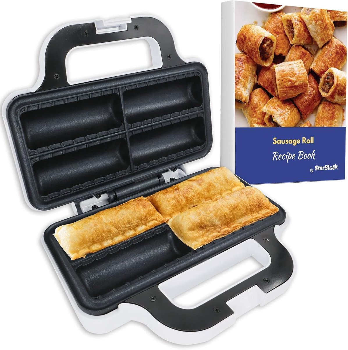 Apparaat voor Broodjes - Snack Maker - Snelle Ontbijtjes Maken - Maakt 4 Stuks Tegelijk