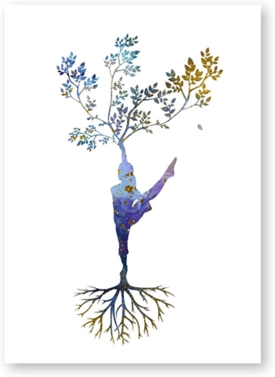 Yoga Kunst Prints - Wanddecoratie Yoga - Studio Decoratie - Waterproof UV-bestendig Canvas - 40x50cmx3 - Multicolor van adidas-performance — afbeelding 5