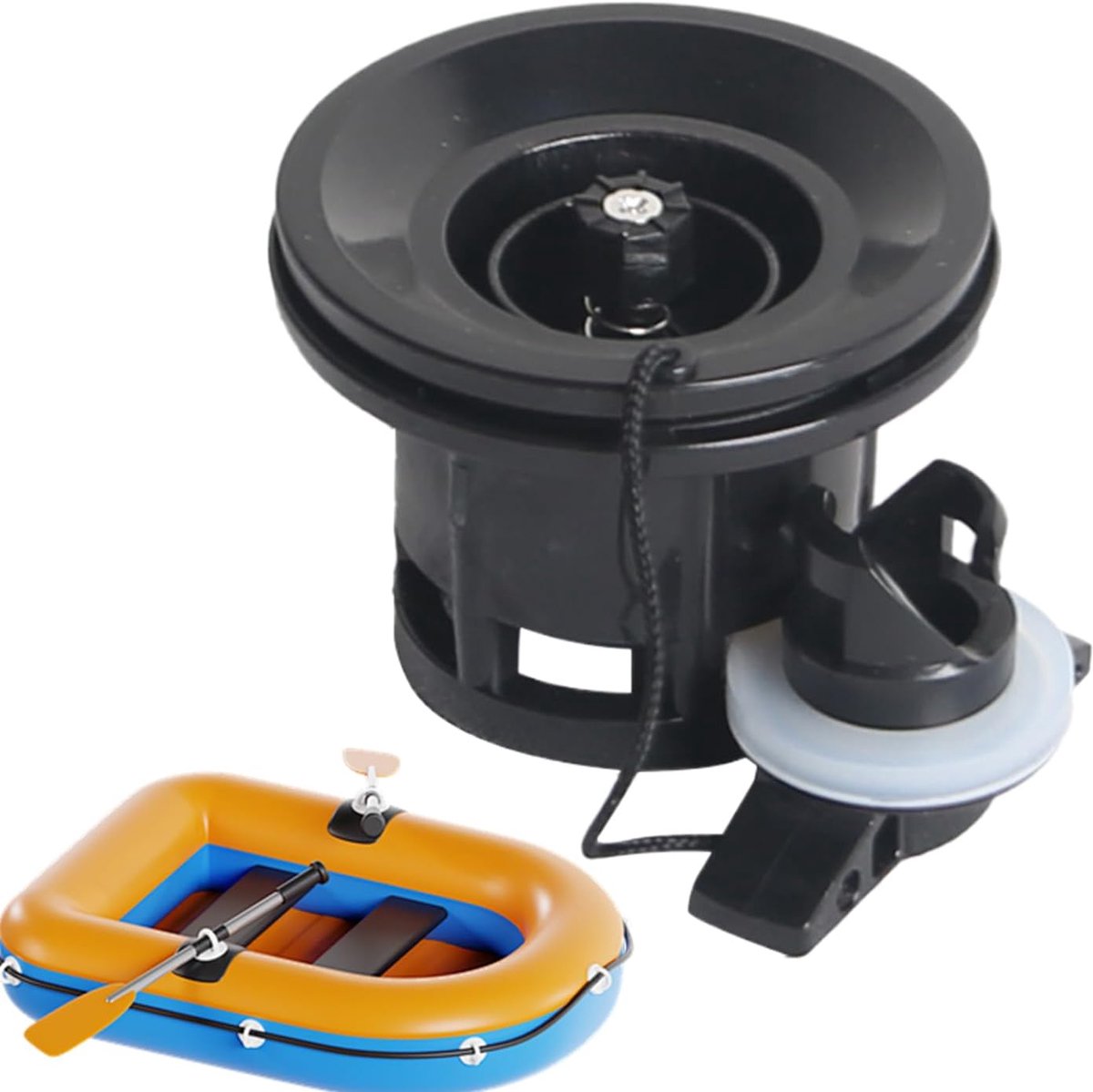 Kajak Luchtpluggen - Opblaasbare Kajak Accessoires - Varen en Raften - 8-gats Anti-lek - 11.2 x 7.7 x 7.7 cm