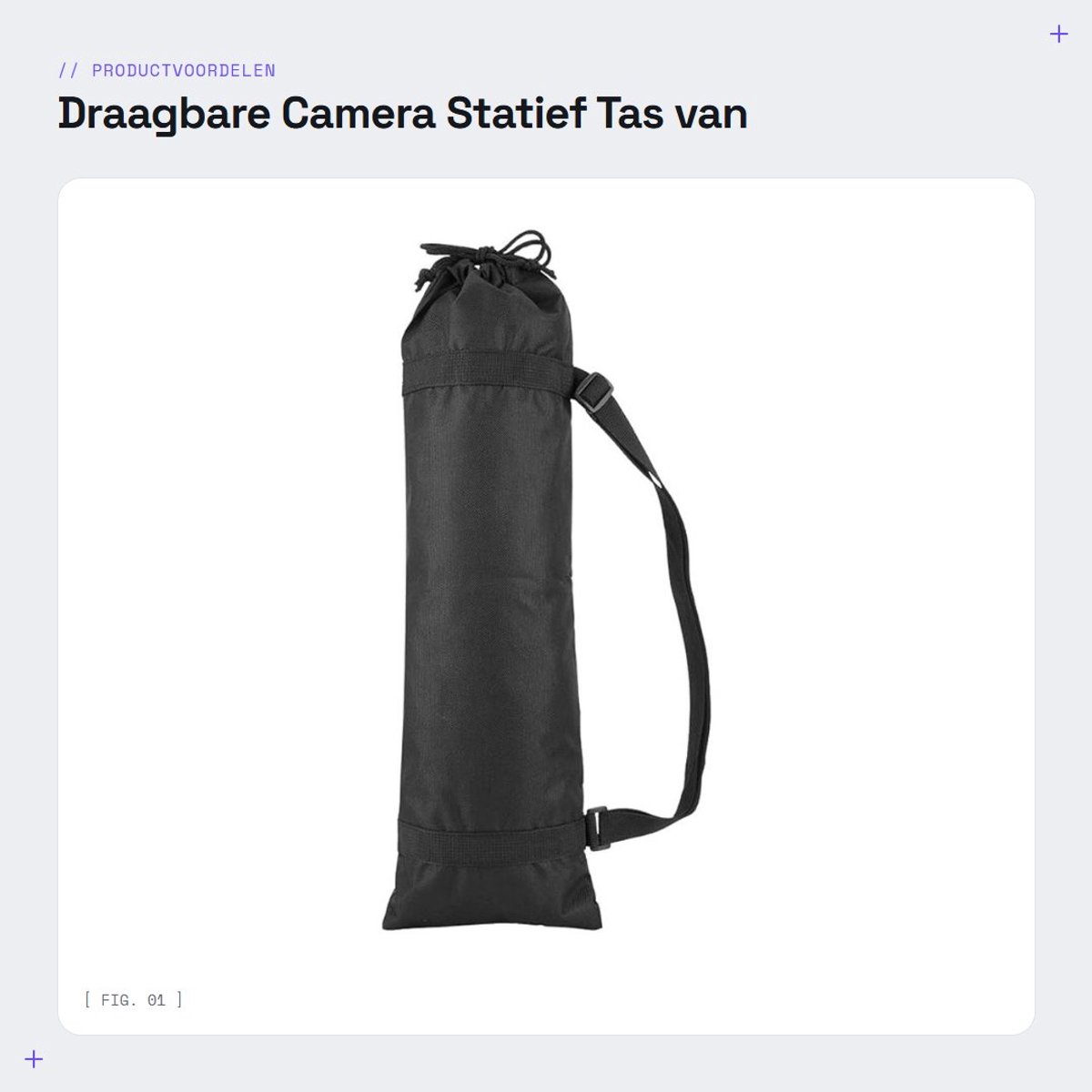 Dailygoods- Camera Statief Tas - Draagbare Opvouwbare Oxford - Geschikt voor Monopod - Maten 35/45/55/75 cm - Lichtgewicht - 100% Gloednieuw - Statieftas