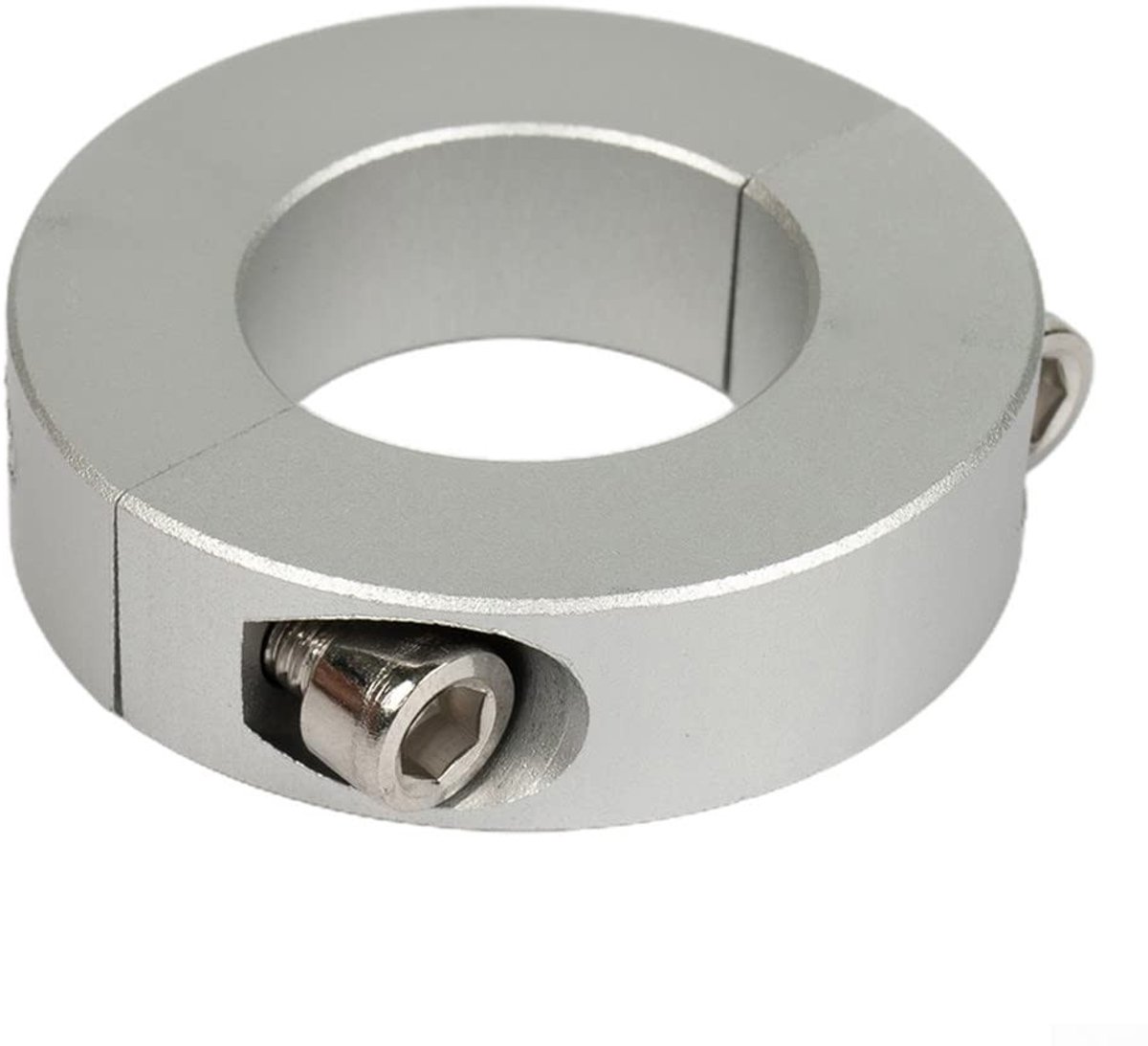 Dailygoods- Klem 38mm Dubbele Split - Aluminiumlegering - Anti-corrosie - Binnendiameter 12mm/20mm/25mm/30mm/35mm - 1 stuk - Zilver - Klemring