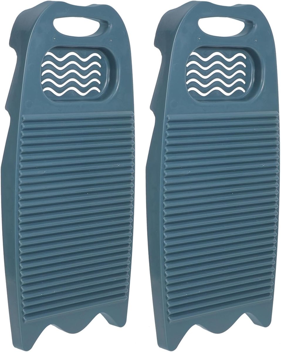 Plastic Wasbord - Handwas Hulpmiddel - Kleding Handwassen - Verbeterde Groeven - 45x20cm - Blauw