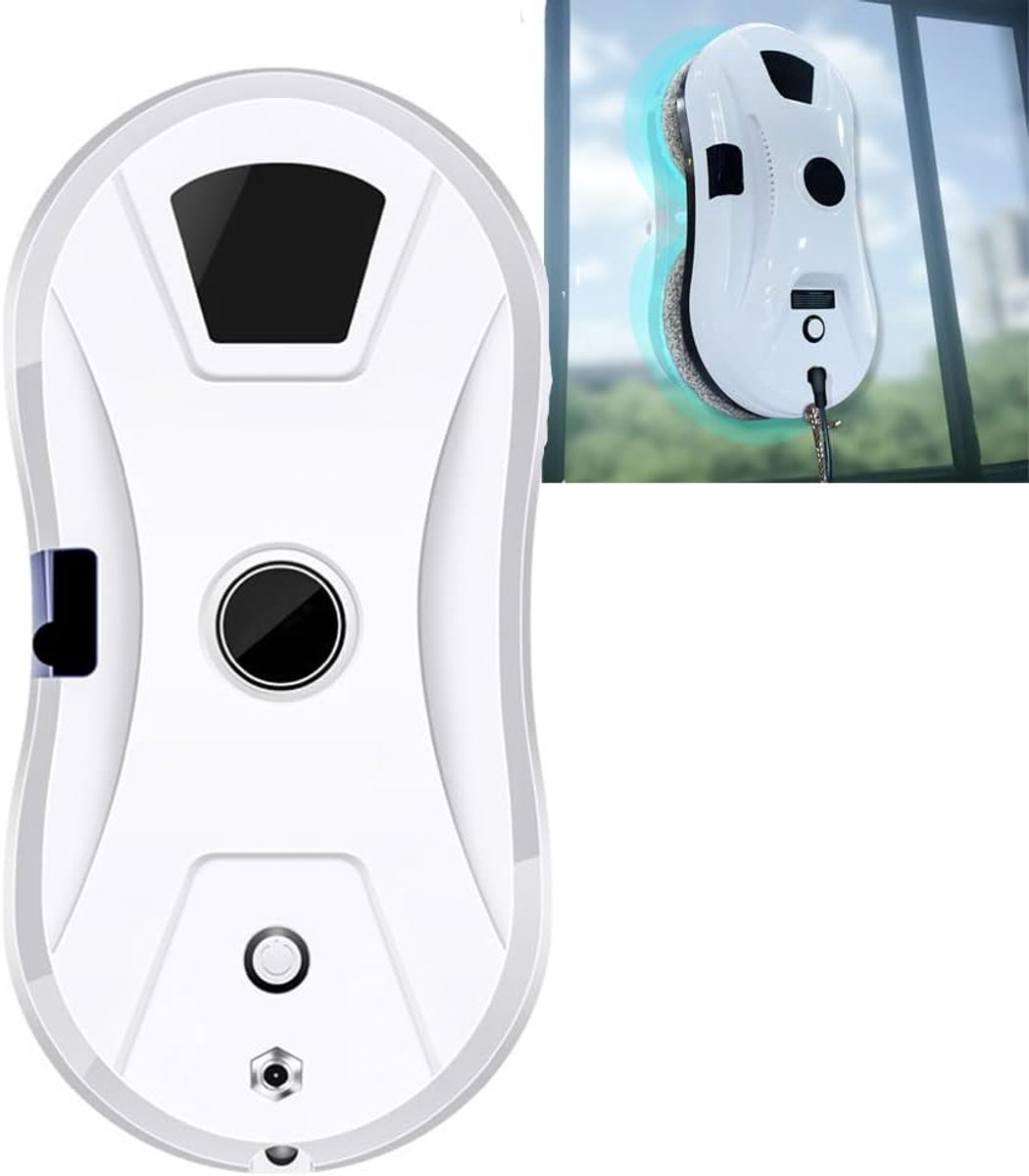 Glazenwasrobot - Slimme Raamreiniger - Ramen Schoonmaken - Automatische Watersproeiing - 30 ml Watertank - Wit