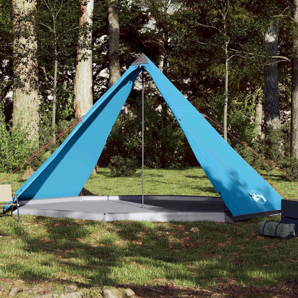 Familietent - Kampeertent - Kamperen en outdoor - Waterdicht en ventilerend - 8 personen - Blauw