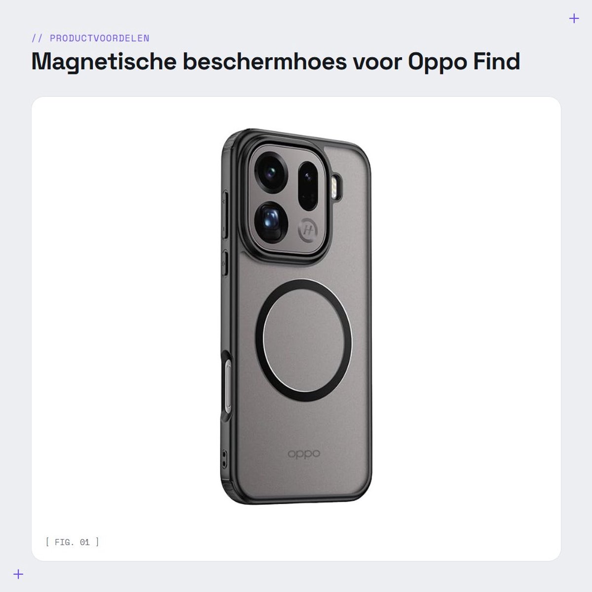 Dailygoods - Magnetische beschermhoes voor Oppo Find X9 Pro met MagSafe ondersteuning