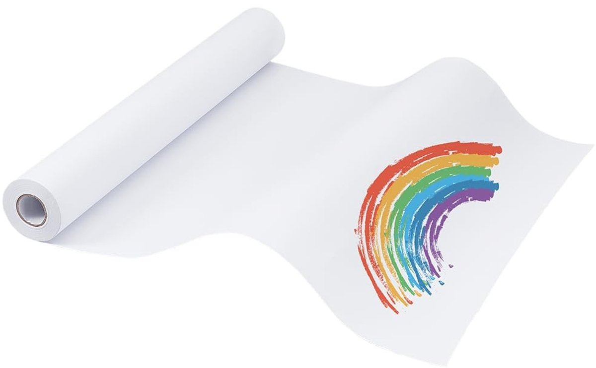Dailygoods- Tekenpapierrol 40 m - 430 mm breed - Scheurbestendig - Zuurvrij - Geschikt voor acrylverf/olieverf - Duurzaam kunstenaarsmateriaal - Kunstpapier