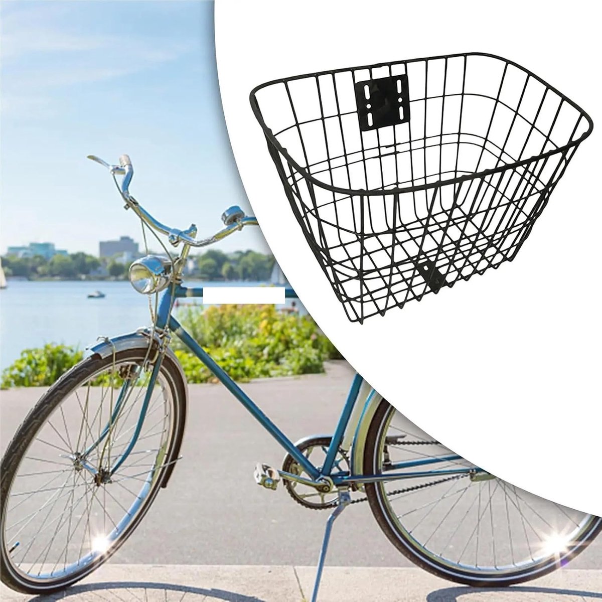 Fietsmand Opbergtas - Fiets Accessoire - Spullen Vervoeren - Waterdicht Papier Materiaal - One Size - Zwart