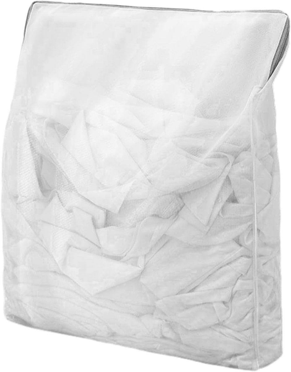 Mesh Waszak - Kledingbeschermer - Wassen Beschermen - Ademend Ontwerp - Extra Groot - Wit