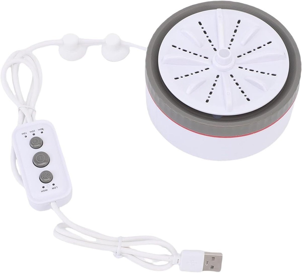 Draagbare Wasmachine Mini Turbine Kleding Wassen 3 Timer Opties 16x12x7 cm Wit
