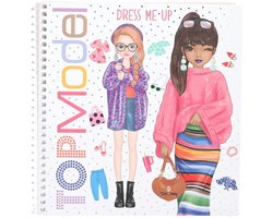 Dailygoods- Stickerboek met 24 pagina's - Dress Me Up - 11 stickervellen - Creatief knutselen - Ringband - 18 x 17,5 x 1,2 cm - Knutselboek
