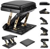 Dailygoods- Voetsteun Ergonomisch - Verstelbaar met 4 Hoogtes - Antislip - Opvouwbaar - Afneembaar Kussen - Max. Belasting 55 kg - Voetensteun