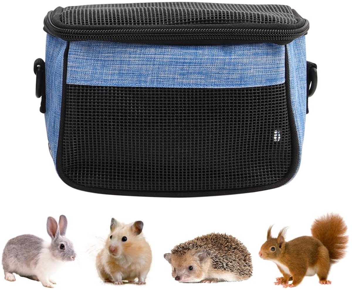 NTH products- Reisdraagtas Sterk en Slijtvast - Opvouwbaar - Verstelbare Schouderriem - Voor Kleine Huisdieren - Geschikt voor Reizen - 600D Oxford-doek - Dierenreistas