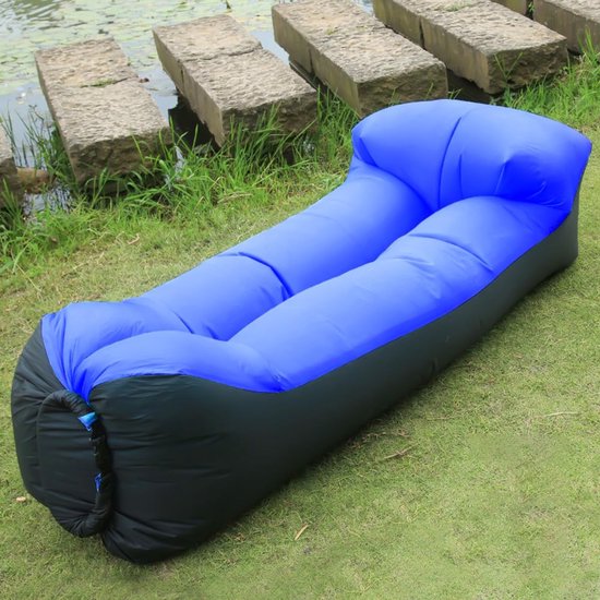 Dailygoods- Opblaasbare Sofa Lichtgewicht - Draagbare Camping Sofa - 190x70x50 cm - Antislip - Geschikt voor Strand/ zwembad - 210D Oxford-doek - Luchtbank van Dailygoods — afbeelding 4