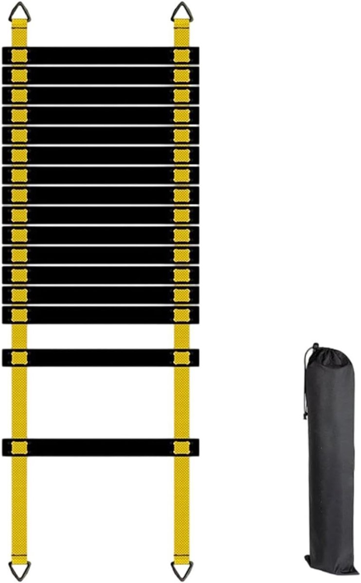 Snelheidsladder Set - Voetbal Trainingsladder - Voetwerk Verbeteren - Inclusief Draagtas - 6 Meter - Meerkleurig