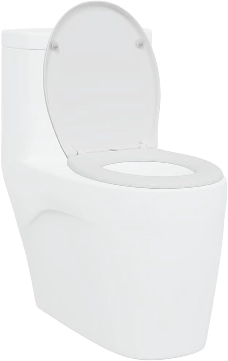 Toiletzitting - Toiletdeksel - Badkamer Vernieuwen - Robuust Plastic - 44.7 x 37 cm - Wit