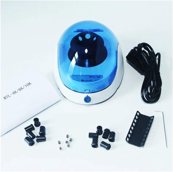 Laboratoriumcentrifuge - Mini centrifuge - Laboratoriumwerk - Stille technologie - 6000 tpm - Wit — afbeelding 4