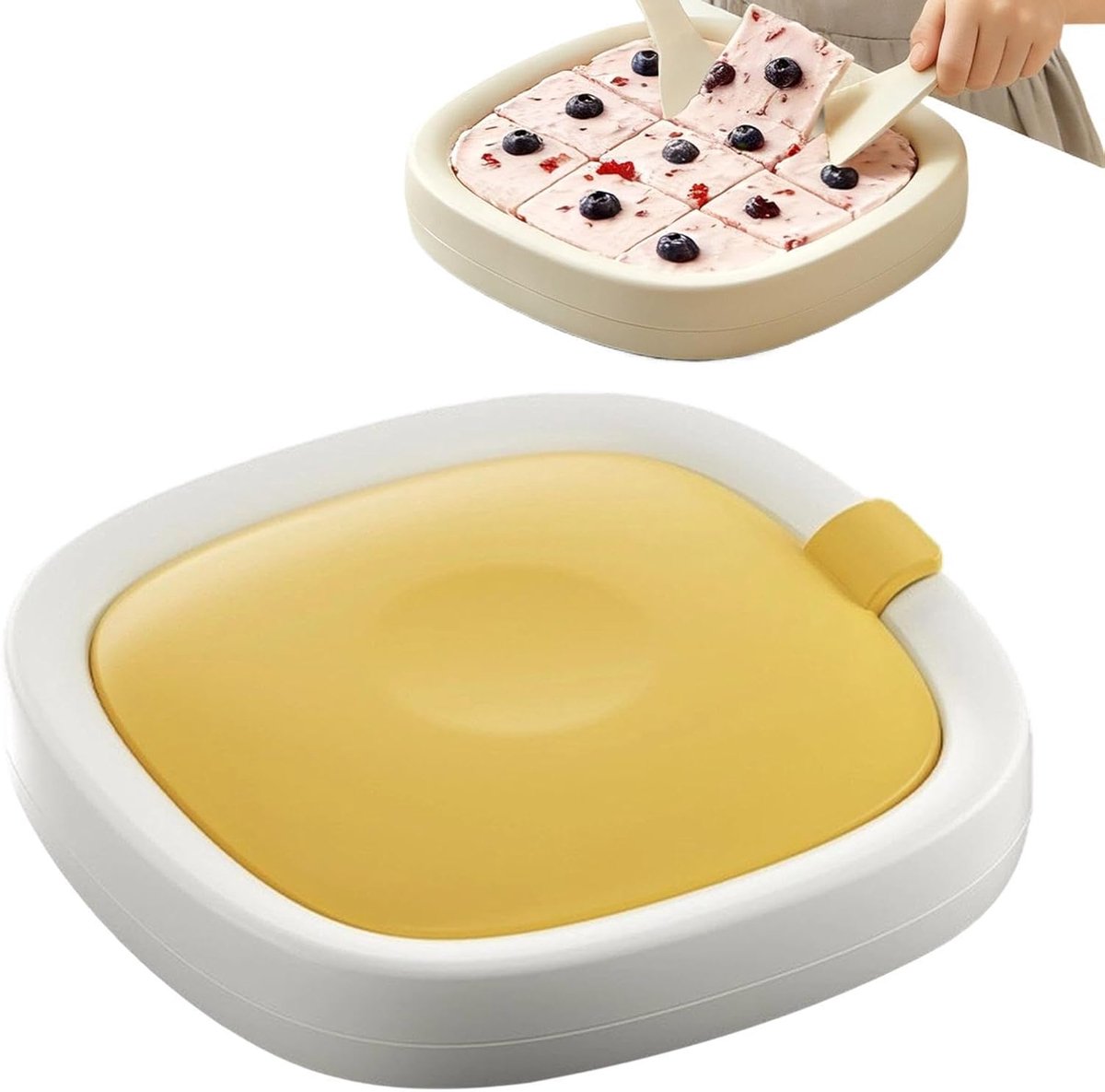 Dessert Maker - Rolijs Machine - Thuis Desserts Maken - Geen Stroom Nodig - 22.7 cm Breed - Geel