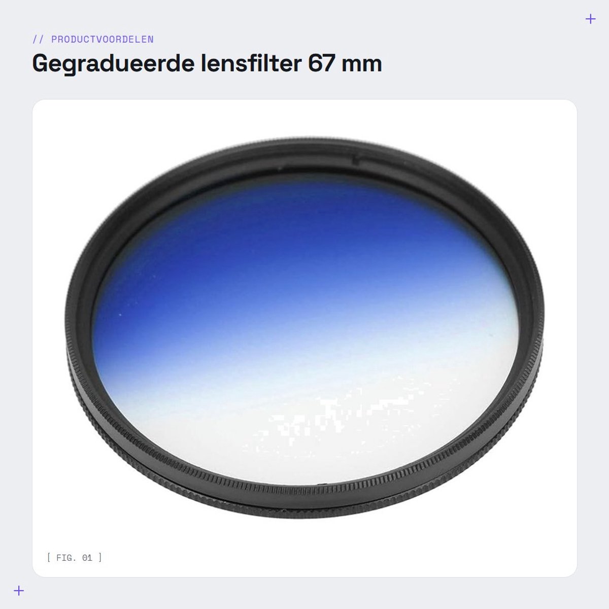 Dailygoods- Lensfilter Gegradueerd 67 mm - 3-kleurenfilterset - Waterdicht - Krasbestendig - Aluminiumlegering - Optisch glas - Filterset