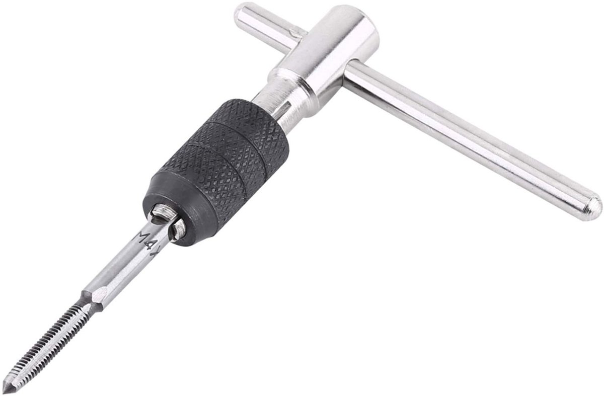 Dailygoods- Tapwrench T-vormig ontwerp - 9-delige set - HSS tapsleutel - Schroefdraadboren - Spiraalboren - Hoogwaardig lagerstaal