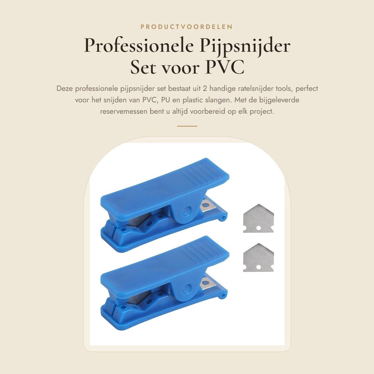 Dailygoods- Pijpsnijder Professionele Set - 2 Stuks Ratel Snijder