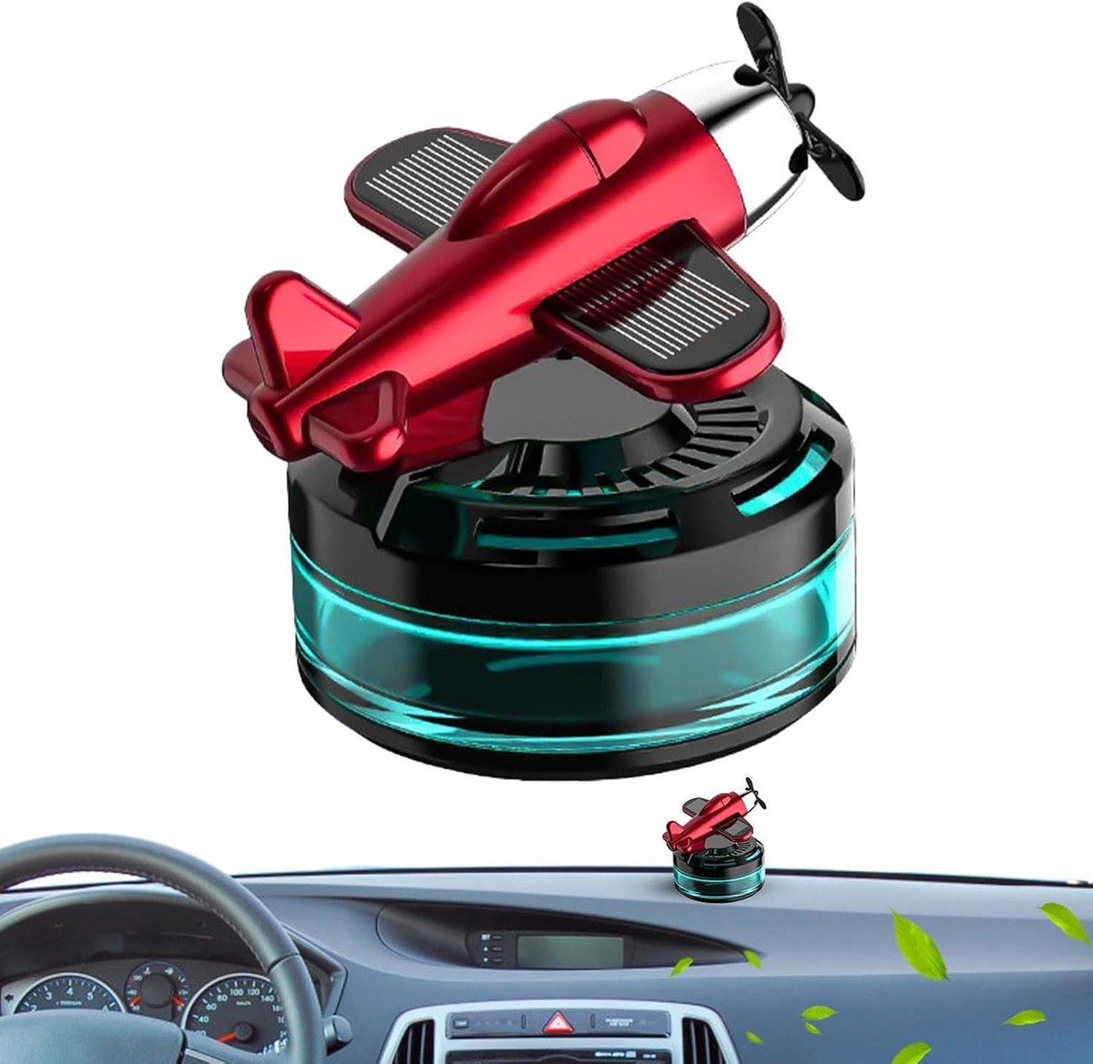 Auto Luchtverfrisser - Auto Parfumverspreider - Auto Interieur Opfrissen - Op Zonne-energie Aangedreven - 76 x 95 cm - Zwart