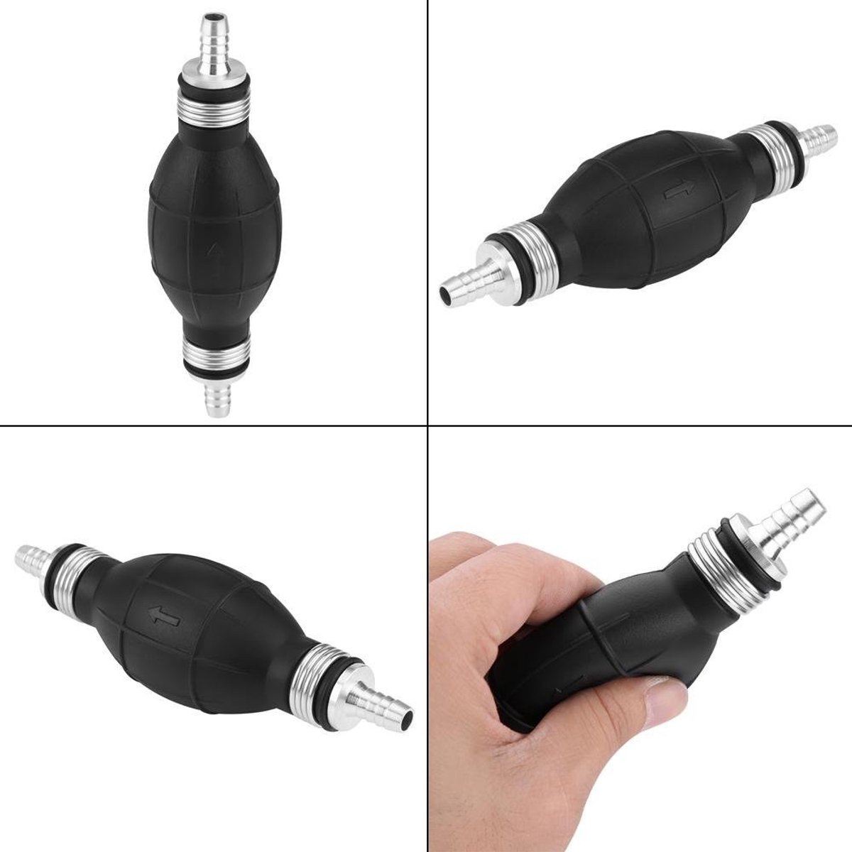 Dailygoods- Brandstoflijn - Elektrische brandstofpomp - Antislip handpomp - Corrosiebestendig rubber - 15 cm lengte - Hoge zuigkracht