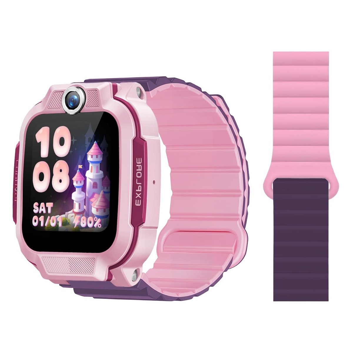 Dailygoods- Smartwatch Band - Lichtgewicht Silicone Band - Ademend Polsband - Magnetische Sluiting - Verstelbaar - Geschikt voor imoo Z1/Z3/Z7/X10 - Horloge Band