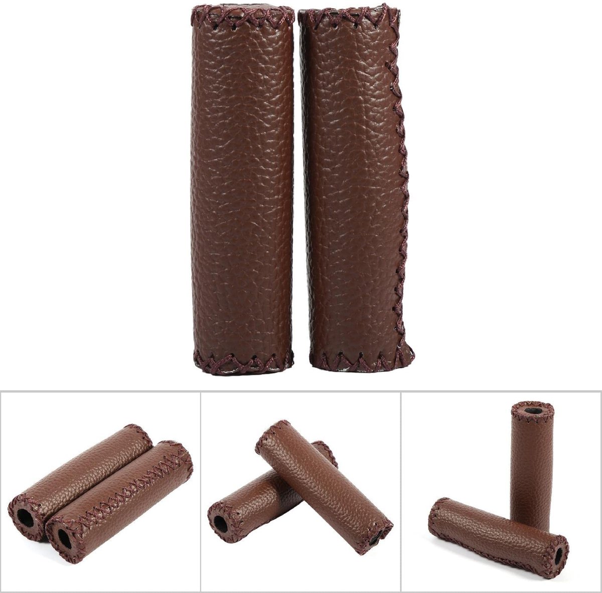 Dailygoods- Fietshandvatten Antislip - Kunstleer - Ergonomisch - MTB - Mountainbike - Uniseks - Diameter 3,3 cm - Fietshandgrepen