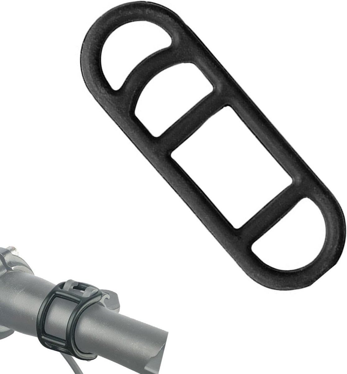 Fietslichtriemen - Bevestigingsbanden - Veilig Bevestigen - Grote Elasticiteit - 10 cm Lengte - Zwart