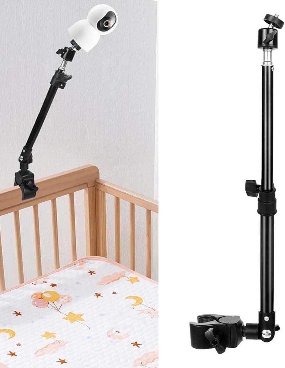 Camera Houder - Universele Clip - Beveiliging Thuis - Verstelbare Lengte - Tot 50 cm - Zwart