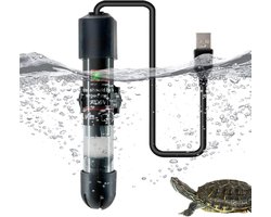 Aquarium Verwarmer - Mini Onderdompelbaar - Stabiele Watertemperatuur - USB Aangedreven - 10W - Zwart