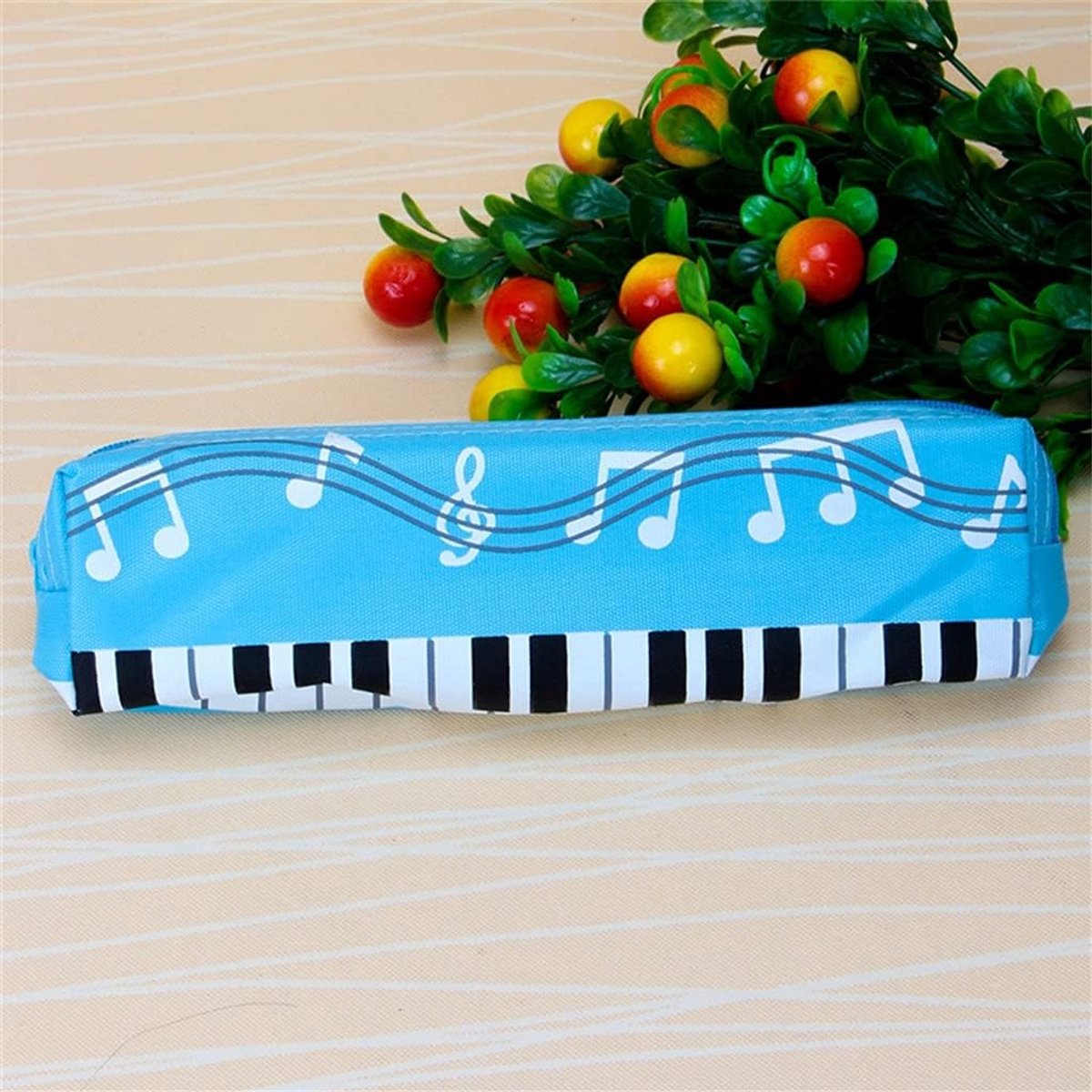 Muzikale Etui - Pennendoosje Briefpapier - School Organisatie - Muzieknoot Design - Enkellaags - Kleurrijk