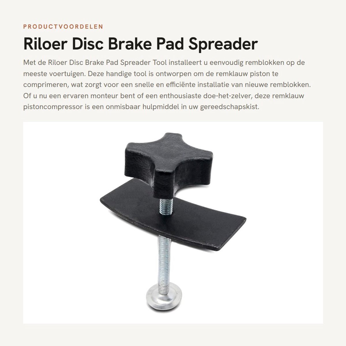 Dailygoods- Remblok Spreider - Schijfrem Piston Compressor - Installatie Gereedschap - Staal - Lengte 13cm - 1 Stuk - Remklauw