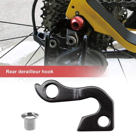 Allecto- Fiets Achter Gear Mech Derailleur Hanger - Aluminium - Vervanging Deel - Mountainbike - Adapter met Bouten. van Merkloos — afbeelding 3