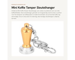 Dailygoods- Koffietamper Mini - Koffiesleutelhanger - Roestvrij Staal - 4,5 x 2,2 cm - Lichtgewicht - Corrosiebestendig - Koffieaccessoire