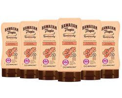 Hawaiian Tropic - Luminosity Zonnebrand Lotion Very High SPF50+ - 6 x 180 ml - Voordeelverpakking