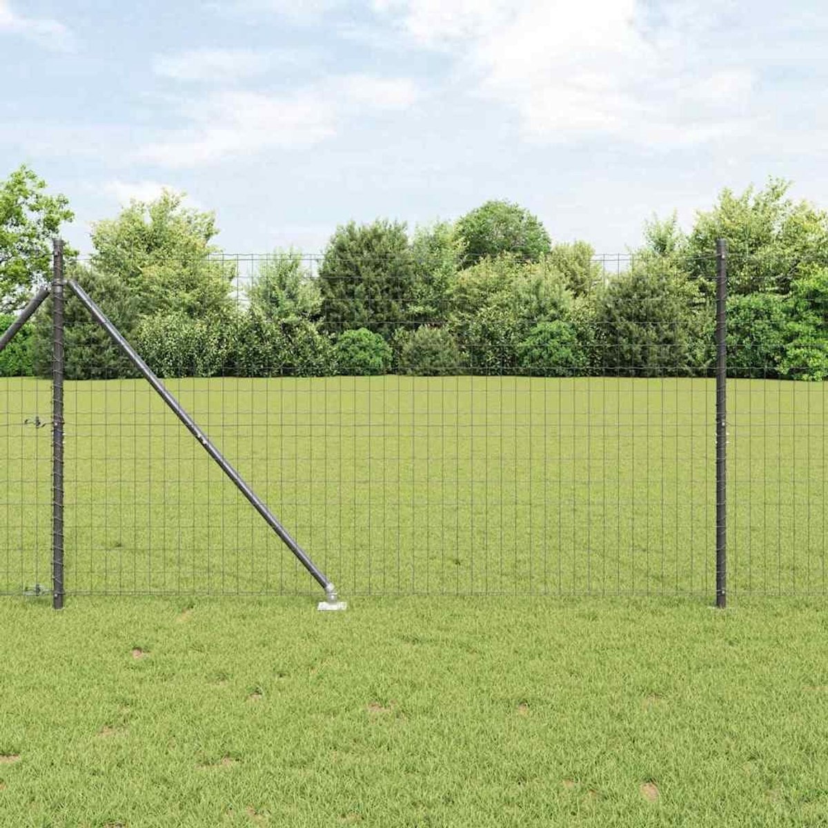 Gelast Draadhek - Tuinhek Paneel - Buiten Afbakenen - Weerbestendig Staal - 25 x 12 m - Grijs