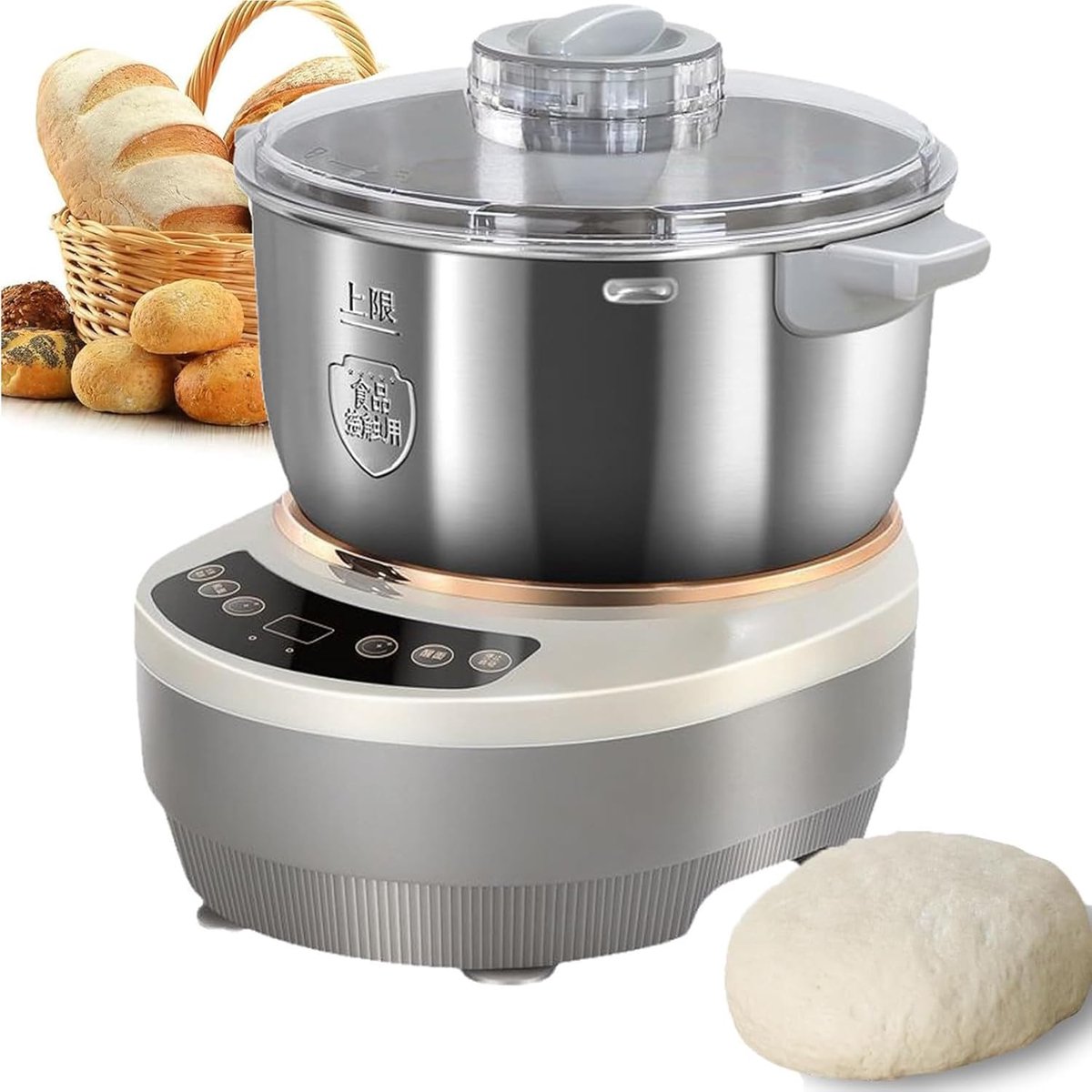 Deegmachine - Deegkneedmachine - Bakken Thuis - Met Fermentatiefunctie - 7 Liter Capaciteit - Staal