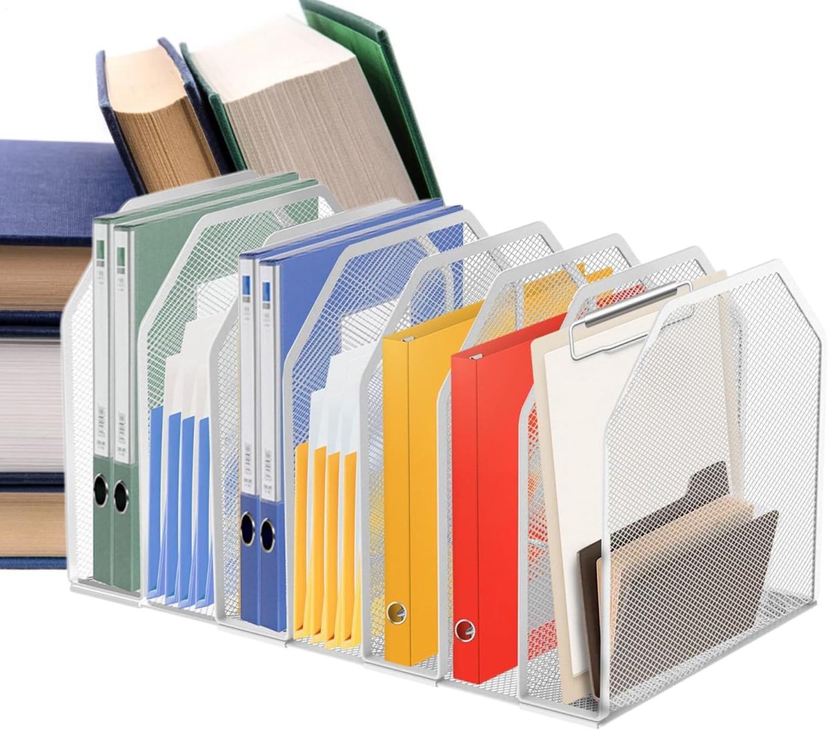 Documentenhouder - Bestandsorganizer - Bureau organiseren - Verticale indeling - 258 x 238 cm - Zwart