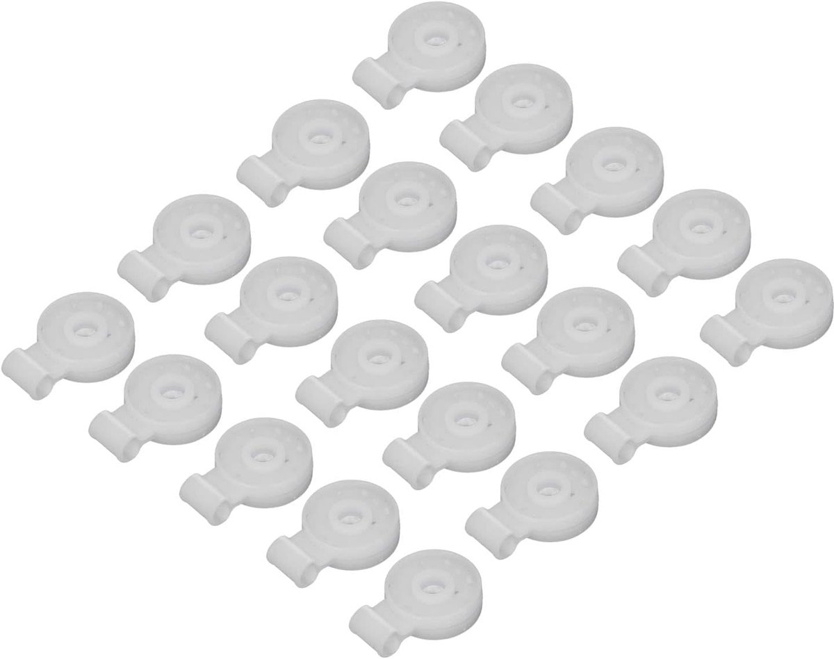 Netklemmen - Schaduwdoek Clips - Kas Beschermen - Dubbele Gesp - 20 Stuks - Wit