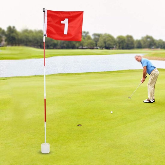 Dailygoods- Putting Green Set Verstelbare Hoogte - Nylon Vlag - Vlaggenmast/Accessoires - Gatenbeker - Duurzaam Materiaal - Lichtgewicht 587 g - Golfaccessoires van Dailygoods — afbeelding 5