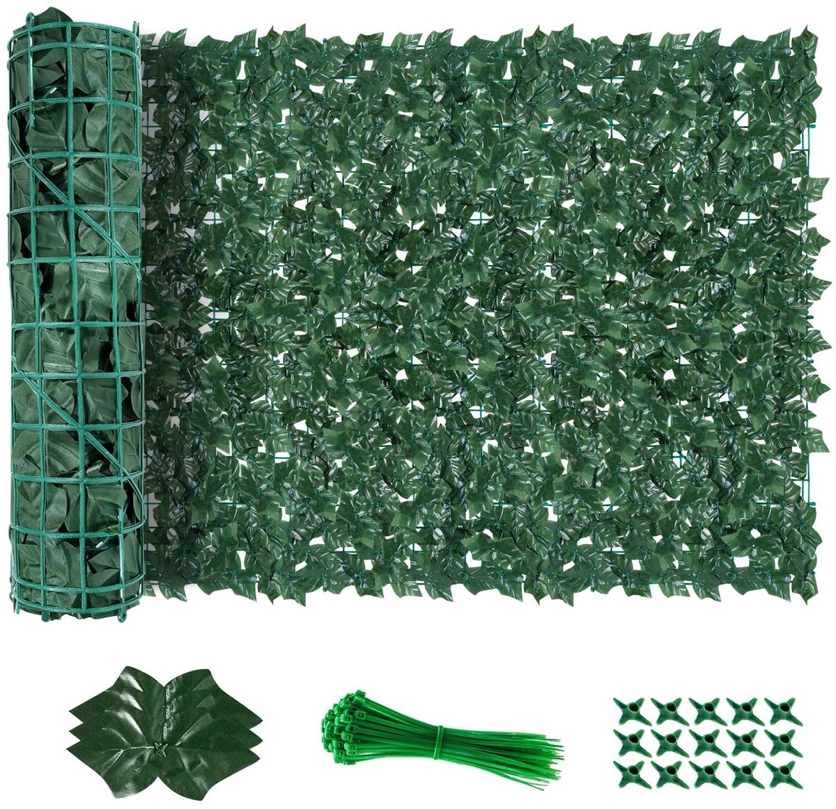 Dailygoods- Kunstheg 100 x 600 cm - Inkijkbescherming - Kunstplant - Privacy Scherm - Duurzaam - Onderhoudsvrij