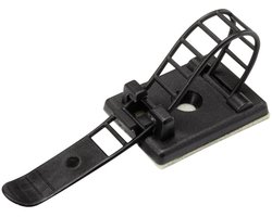 TRU COMPONENTS WCT-64 Bevestigingssokkel Zelfklevend, Schroefbaar 1206770 Bundel-Ø (bereik) 16 mm (max) Met bevestiging
