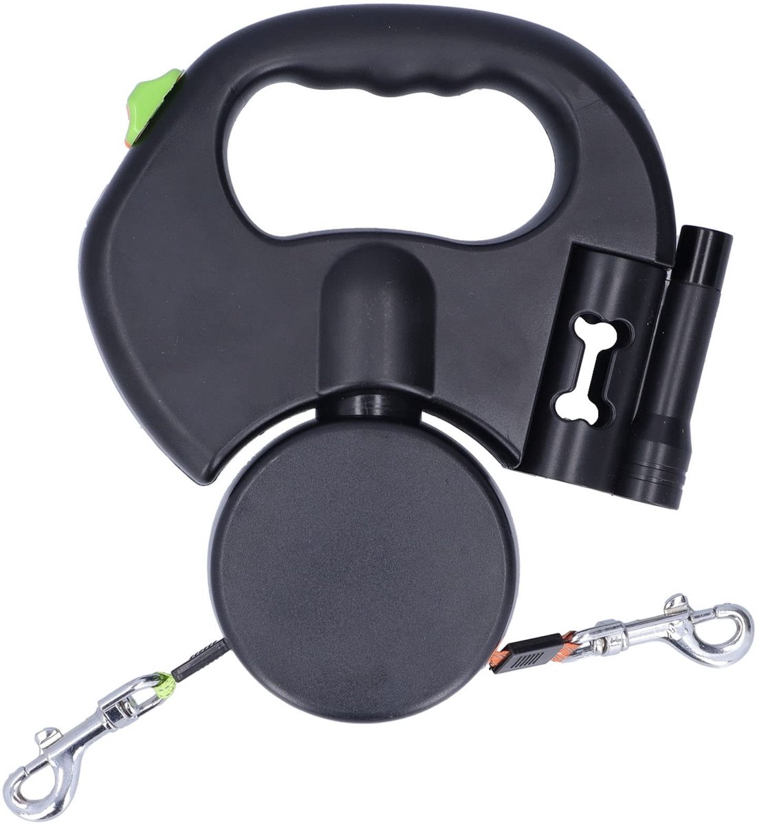 Dailygoods - Intrekbare Hondenriem - Hondenriem met LED-licht - Veiligheid en zichtbaarheid - Zwart - Voor kleine en middelgrote honden - Ideaal voor...